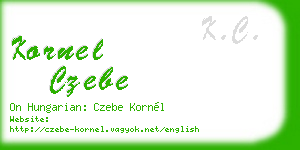kornel czebe business card