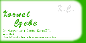 kornel czebe business card